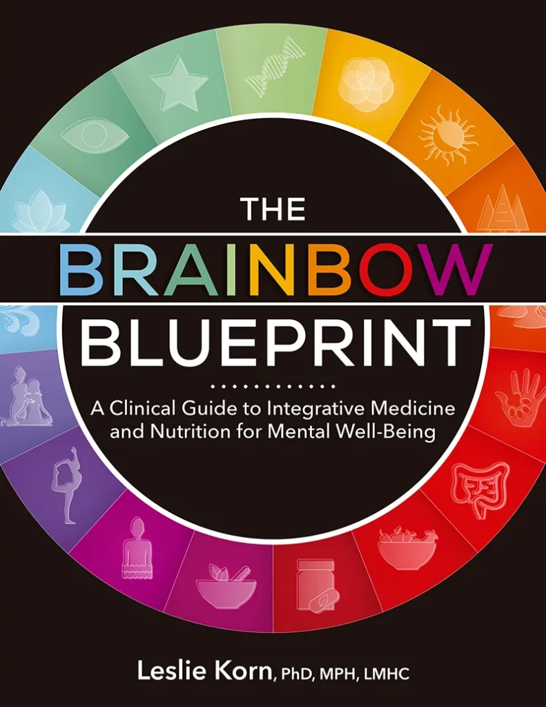 The Brainbow Blueprint: A Clinical Guide to Integrative Medicine and Nutrition for Mental Well-Being, a book by Dr. Leslie Korn